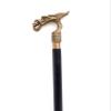 Brown Antique Wooden Walking Stick, Victorian Antique Finish Brass Dragon Head Handle, Wooden Walking Stick view 1