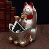 LJYT Resin Maneki Neko Feng Shui Lucky Cat Fortune Cat Desk Supplies Storage Organizer Remote Controller Holder Container Sundries Box (Color : White) view 2