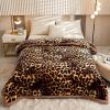 LGYKUMEG Mink Blankets, Korean Heavy Plush 9 LB 2 Ply 79 * 91 inch Thick Blankets Queen Size Raschel Sliky Soft and Warm Throw for Autumn Winter(Brown) view 1