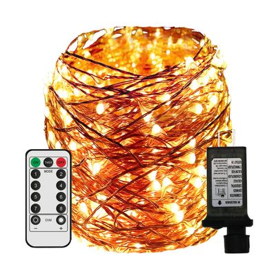 Dreamworth Copper Wire Led String Lights, Plug in 165ft 50M 500 Led Fairy Lights with Remote 8 Modes Timer Dimmable for Indoor Outdoor Christmas Bedroom Wedding (Warm White)