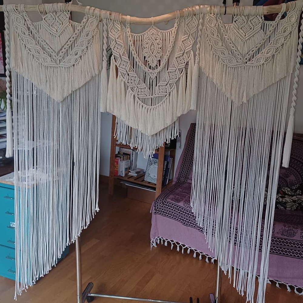 Handmade Macrame Large Curtain Bohemian Decoration Wall Arch Backdrop Wedding Wall Hanging