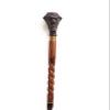Brown Antique Style Spiral Rope Joker Handmade Victorian Handcrafted Head Brass Wands Walking Cane Sticks- view 1
