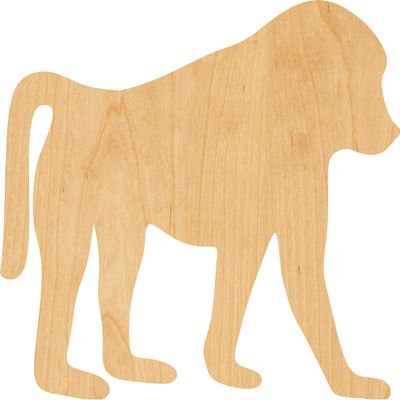 Baboon Laser Cut Out Wood Shape Craft Supply - Woodcraft Cutout (20", 1/4" Thickness)