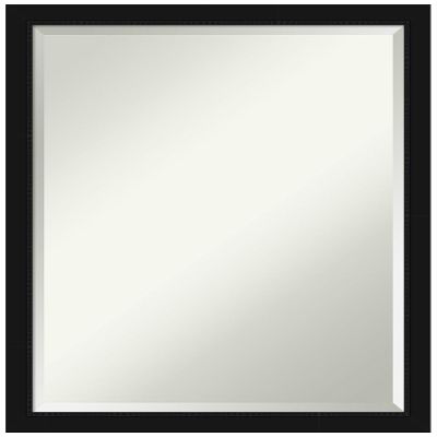 Amanti Art Black Wall Mirror 26x20 Avon Black Narrow Rectangle Bathroom Mirror for Wall Decor Living Room, Medium Casual Frame, Hangs Horizonally and Vertically, Bathroom Decor, Beveled Edge