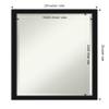 Amanti Art Black Wall Mirror 26x20 Avon Black Narrow Rectangle Bathroom Mirror for Wall Decor Living Room, Medium Casual Frame, Hangs Horizonally and Vertically, Bathroom Decor, Beveled Edge view 4