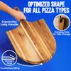 KitchenStar 16-Inch Acacia Wood Pizza Peel  Extra Large Wooden Cutting & Serving Board with Handle  Natural Oil Finish  Ideal Pizza Oven Accessory for Easy Sliding & Prep view 3