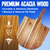 KitchenStar 16-Inch Acacia Wood Pizza Peel  Extra Large Wooden Cutting & Serving Board with Handle  Natural Oil Finish  Ideal Pizza Oven Accessory for Easy Sliding & Prep view 4