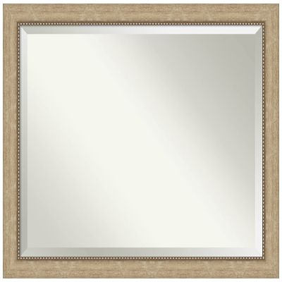 Amanti Art Gold Wall Mirror 35x45 Astor Champagne Rectangle Bathroom Mirror for Wall Decor Living Room, X-Large Casual Frame, Hangs Horizonally and Vertically, Bathroom Decor, Beveled Edge