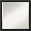 Amanti Art Black Wall Mirror 22x22 Avon Black Narrow Square Bathroom Mirror for Wall Decor Living Room, Medium Casual Frame, Hangs Horizonally and Vertically, Bathroom Decor, Beveled Edge view 1