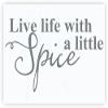 Live Life with Spice - Inspirational Decals for Kitchen & Dining Room - Matte Vinyl Wall Decal Sayings for Wall Dcor - Die-Cut Vinyl Wall Art - 23"x13" Storm Gray view 1