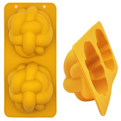 The Dreidel Company Silicone Challah Braid Bread Mold Bakeware, Small Challettes, Perfect Kosher Challah Braided Baking Mold Pan, No Shaping Required (Single)