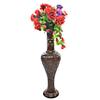 Uniquewise Antique Decorative Brown Hand Curved Mango Wood Floor Flower Vase with Unique Textured Pattern, 30 Inch (QI004011) view 1
