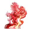 LIULI Crystal Art, Foo Dog, A Thunderous Presence (Amber/Gold red Clear) view 1