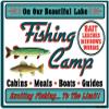 Fine Art Canvas Our Lake Fishing Camp Canvas Wall Decor by Artist Mark Frost for Living Room, Bedroom, Bathroom, Kitchen, Office, Bar, Dining & Guest Room - Ready to Hang - 20 in x 15 in view 1