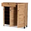 Baxton Studio Coolidge Shoe Cabinets, Oak Brown/Black view 4