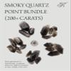 KALIFANO Smoky Quartz Points Bundle (250+ Carats) - Bulk High Energy Raw Lemurian Reiki Morion Cuarzo Crystal Used for Clarity and Purpose - Information Card Included (Family Owned & Operated) view 4