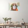 Fine Art Canvas Saint Bernard Canvas Wall Decor by Artist Lanre Adefioye for Living Room, Bedroom, Bathroom, Kitchen, Office, Bar, Dining & Guest Room - Ready to Hang - 20 in x 15 in view 3