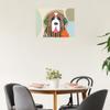 Fine Art Canvas Saint Bernard Canvas Wall Decor by Artist Lanre Adefioye for Living Room, Bedroom, Bathroom, Kitchen, Office, Bar, Dining & Guest Room - Ready to Hang - 20 in x 15 in view 4