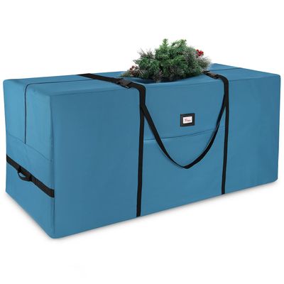 Hearth & Harbor 9 ft Christmas Tree Storage Bag - Artificial Christmas Tree Bag with Reinforced Handles, Dual Zipper, Wide Opening - Large Storage Container for Trees and Decorations