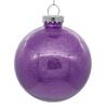 Vickerman 6" Clear Ball Christmas Ornament with Lavender Glitter Interior. This Item Comes with 4 Ornaments per Unit. view 1