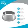 BIRDROCK HOME 4-Panel Christmas Tree Collar - Metal Holiday Skirt Decor - Water Base Protection from Pets (Silver - Hammered) view 2