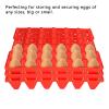 01 Egg Flats, 30 Cell Reusable Egg Storage Tray 5PCS for Hennery for Farm(red) view 3