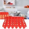 01 Egg Flats, 30 Cell Reusable Egg Storage Tray 5PCS for Hennery for Farm(red) view 4