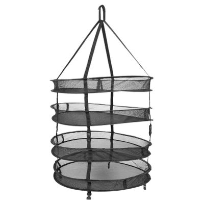 Cabilock 1set Round Folding Drying Net Multi-Function Storage Holder for Plants Food and Clothing Layers Lightweight Mesh Design for Efficient Air Drying