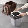 CL-ZZZ Household Modern Waste Paper Bin, Kitchen Wooden Square Rubbish Bin, Paper Recycling Basket with Plastic Rubbish Bin, for Living Room Office view 4