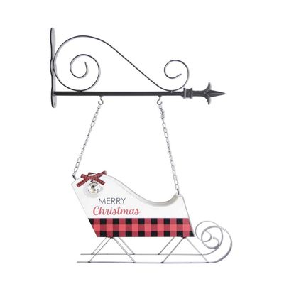 K&K Interiors 55028Q Wood Sled with Black Metal Runners Arrow Replacement,16-inch Width