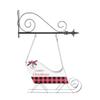 K&K Interiors 55028Q Wood Sled with Black Metal Runners Arrow Replacement,16-inch Width view 1