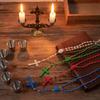 JUXINGDAZYF Bulk Rosaries Pack of 100, 17 Inch Assorted Plastic Rosary Beads Catholic 4 Colors view 3