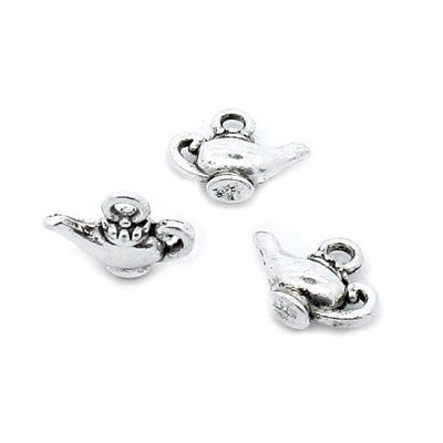 120 Pieces Antique Silver Plated Jewelry Making Charms Suppliers Wholesale R3NE7J Flagon Wine Pot Teapot