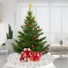 Christmas Tree Skirt White, 48 Inch Short Plush Bronzing Snowflake Christmas Tree Mat, Xmas Tree Ornaments for Holiday Party Decorations view 3
