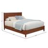 Alpine Furniture Flynn Mahogany and Okoume Veneer Platform Bed, Full, Chestnut view 2