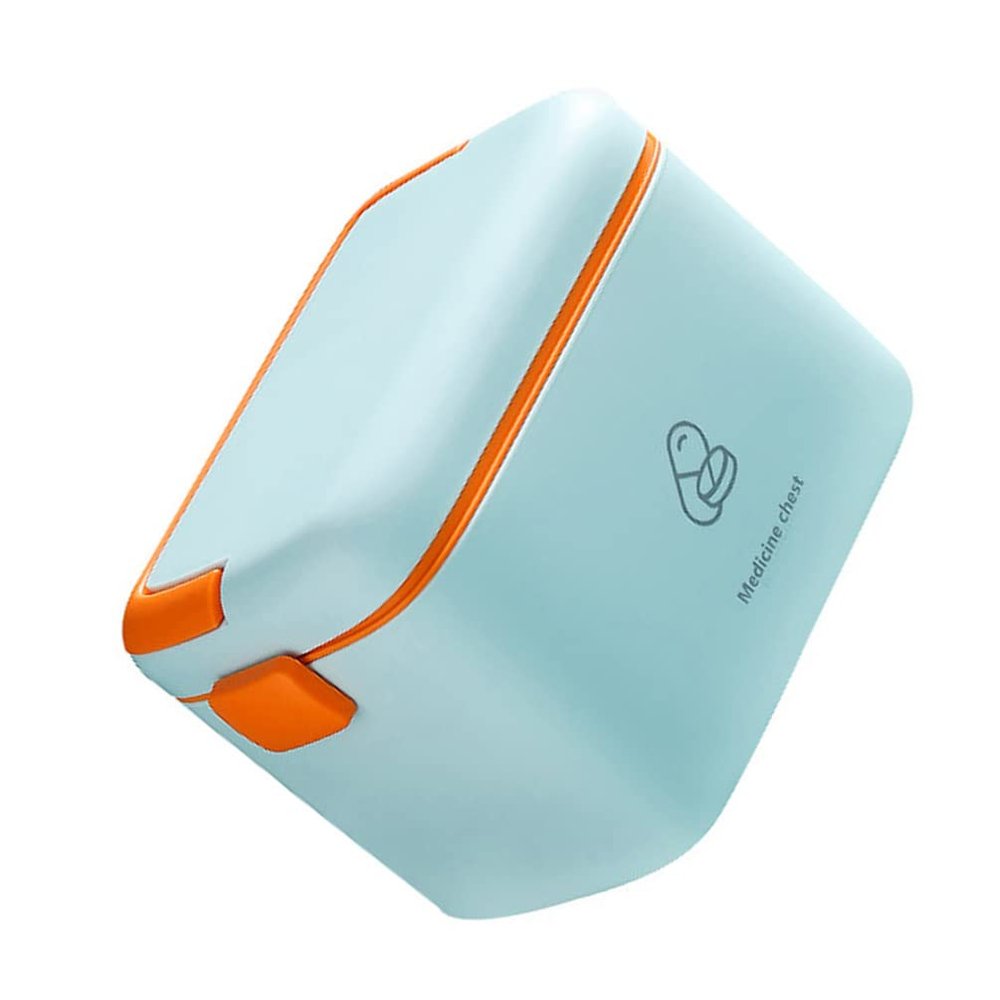 Cabilock 1pc Capacity Multi Medicine Storage Case Handle for Home Use Portable Organizer for First Aid Daily Medications and Item Storage Made of Material Compact