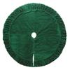 Vickerman 72" Plush Emerald Green Velvet Christmas Tree Skirt view 1