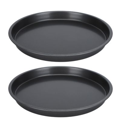 2Pcs Baking Tray for Pizza, NonStick Aluminum Pizza Dish 6/9/10/12in Deep Pizza Baking Tray, for Pizza Making, Oven Baking Tray(12 inches)