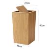 CL-ZZZ Square Trash Can Cube Shape Garbage Bin, Office Paper Recycling Basket, Eco- Friendly Wooden Waste Paper Bin, for Bedroom Living Room Kitchen view 2