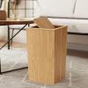 CL-ZZZ Square Trash Can Cube Shape Garbage Bin, Office Paper Recycling Basket, Eco- Friendly Wooden Waste Paper Bin, for Bedroom Living Room Kitchen view 4