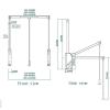 YSCMX Pull Down The Closet Rail Closet Rail Closet Rail Closet Lifting Hanger Rail Heavy-Duty Steel Rod, Saving Space, Used for Bedroom Closet Hanging Clothes-can Bear 45 pounds (Size : 510-660mm) view 2
