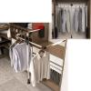 YSCMX Pull Down The Closet Rail Closet Rail Closet Rail Closet Lifting Hanger Rail Heavy-Duty Steel Rod, Saving Space, Used for Bedroom Closet Hanging Clothes-can Bear 45 pounds (Size : 510-660mm) view 3