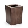 CL-ZZZ Wooden Trash Bin, Waste Bin Cube Shape Paper Recycling Basket with Lid, for Bedroom, Living Room, Bathroom, Office, Dark Brown Natural Wood view 3