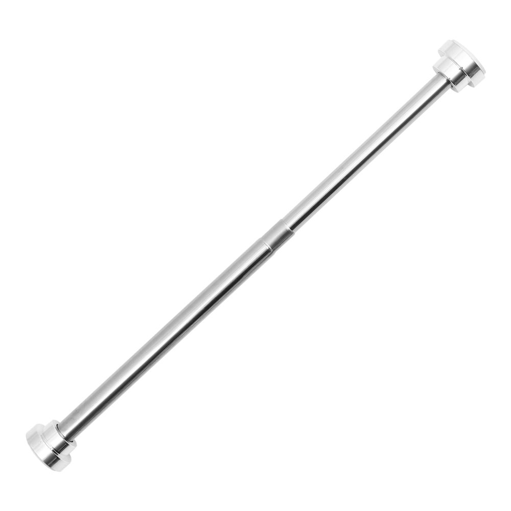 1pc Shower Curtain Rod No Drilling Multipurpose Stainless Steel Tension Pole for Bathroom Balcony and Closet Fits Easy Installation Punch Design Style