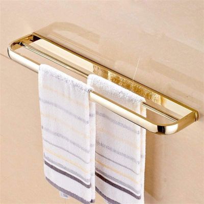 LUOFDCLDDD 1Pcs Home Soap Basket Towel Rack Glass Shelf Bath Hardware Bathroom Accessories Set Gold Brass Square Paper Tissue Holder Towel Bar Assist Bath Handle/Double Towel Bars