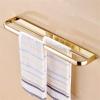 LUOFDCLDDD 1Pcs Home Soap Basket Towel Rack Glass Shelf Bath Hardware Bathroom Accessories Set Gold Brass Square Paper Tissue Holder Towel Bar Assist Bath Handle/Double Towel Bars view 1