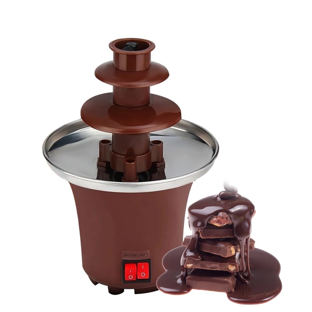 AIZYR Chocolate Fondue Fountain, Electric Melting Machine Chocolate Fountain for Celebration/Wedding/Birthday/Christmas,220v