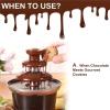 AIZYR Chocolate Fondue Fountain, Electric Melting Machine Chocolate Fountain for Celebration/Wedding/Birthday/Christmas,220v view 2