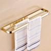 LUOFDCLDDD 1Pcs Home Bathroom Accessories Set Gold Brass Square Paper Tissue Holder Towel Bar Soap Basket Towel Rack Glass Shelf Bath Hardware Assist Bath Handle/Towel Rack view 3