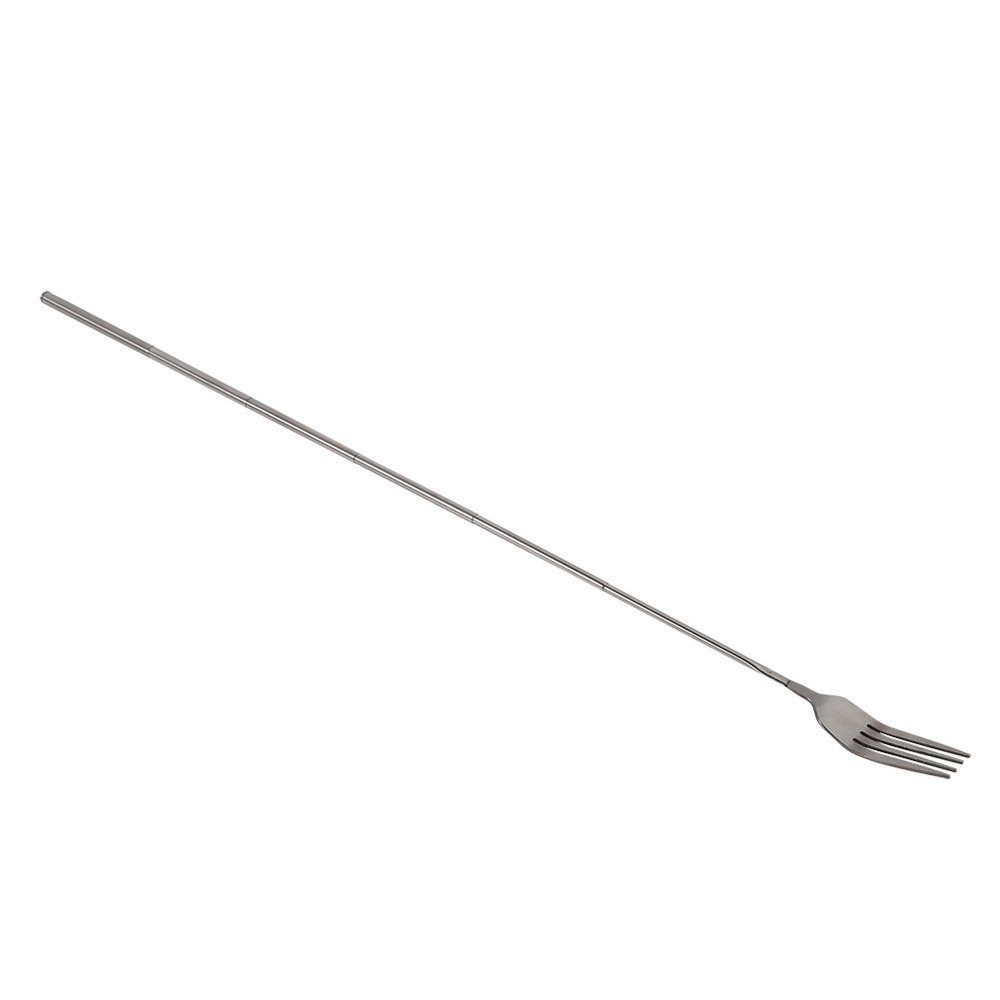 VBESTLIFE Telescopic Fork, Extendable Long Handle, Stainless Steel, 1 Piece, Fork, 8.725.4in